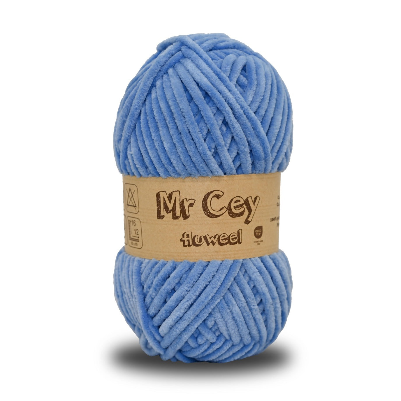 Mr. Cey Fluweel (Chenille) Smurf (061)