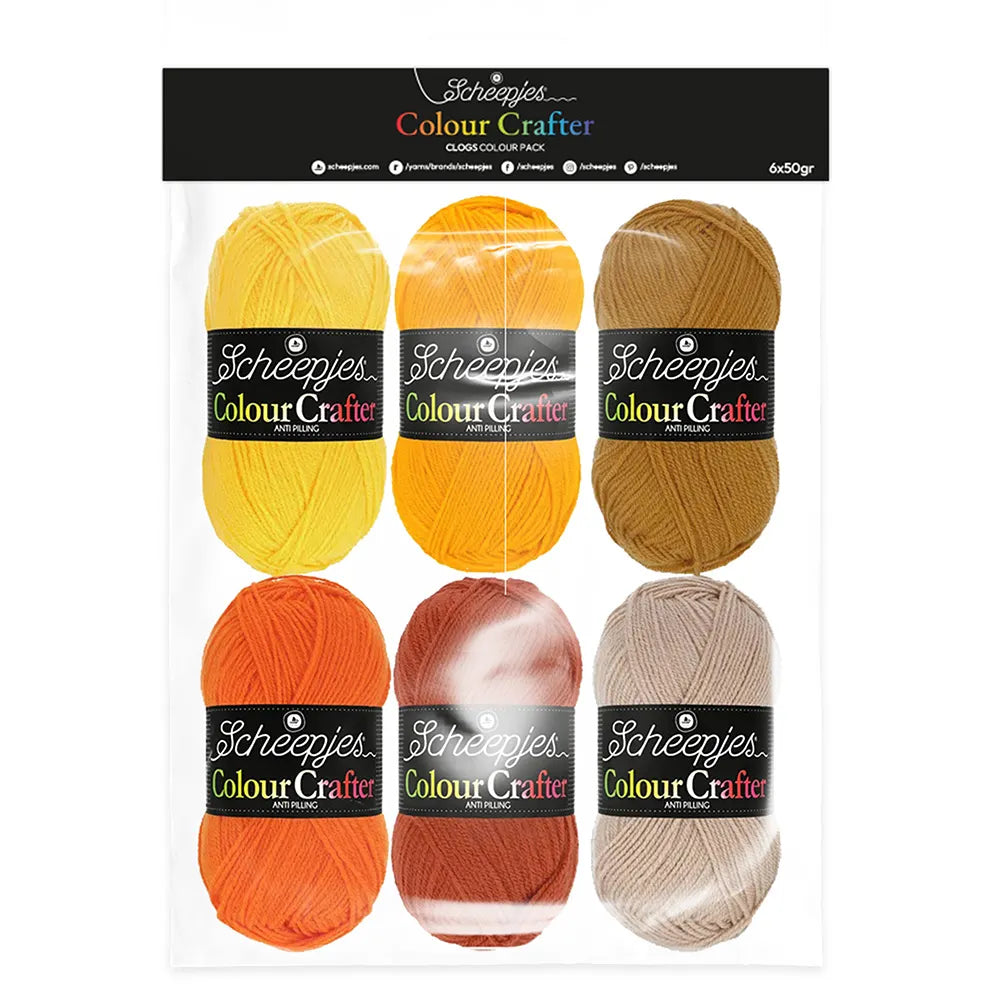 Scheepjes Colour Crafter colour pack 6 x 50 g - Clogs (24918)