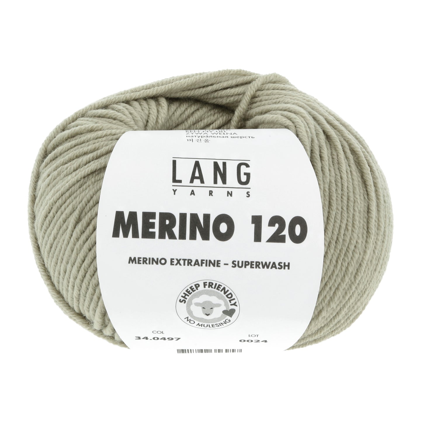 Lang Yarns Merino 120 Light Olive (34.0497)