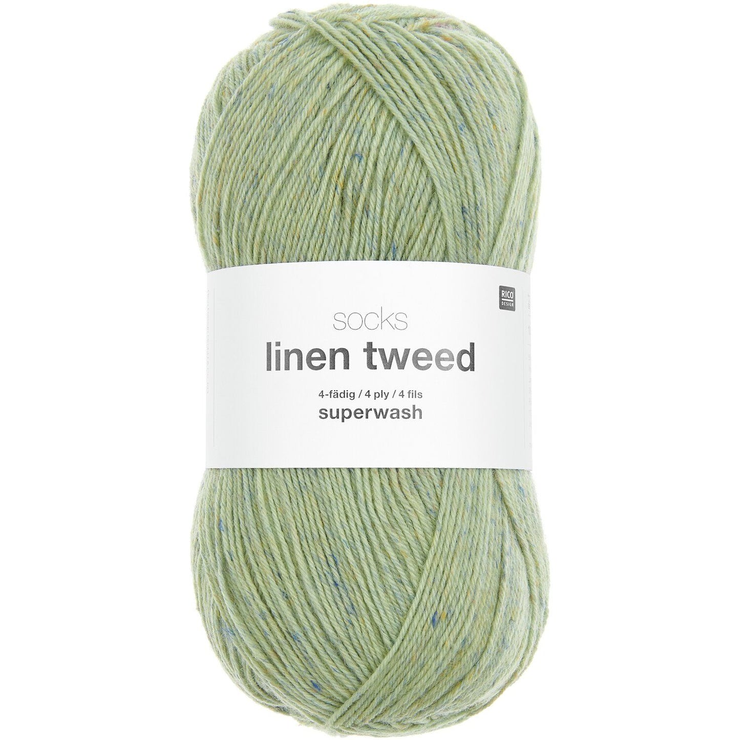 Rico Design Socks Linen Tweed Green (006)