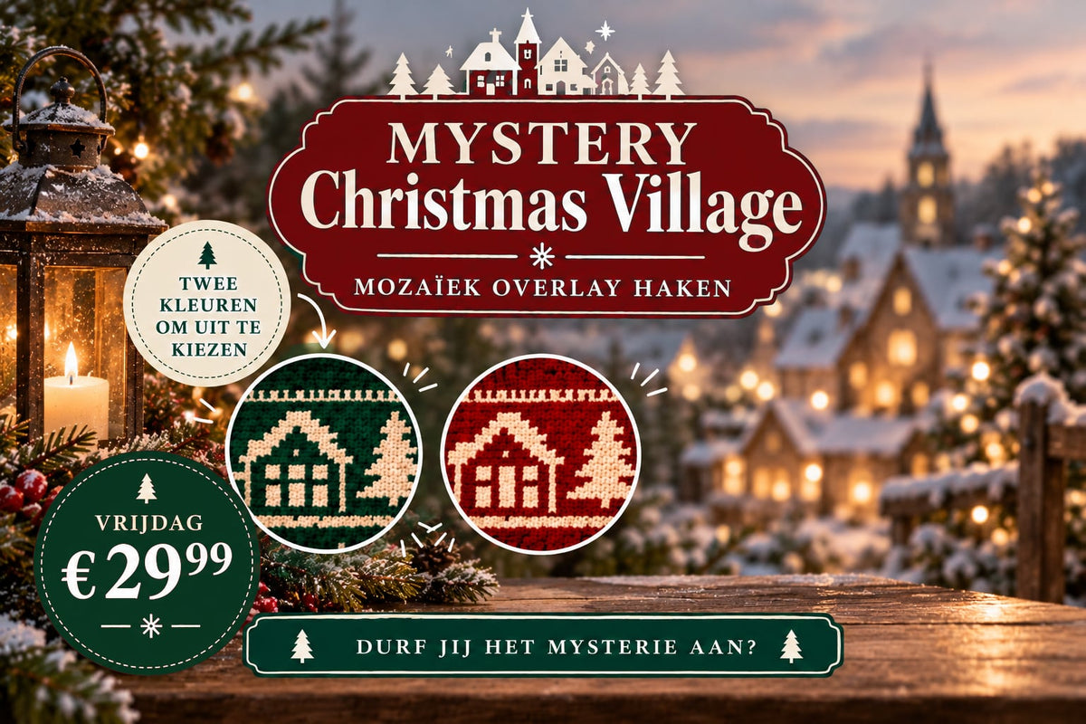 Mystery "Christmas Village" ROOD (mozaiek overlay haken)