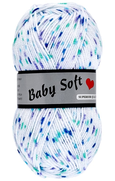 Lammy Yarns Baby Soft Print Blue Sprinkles (601)