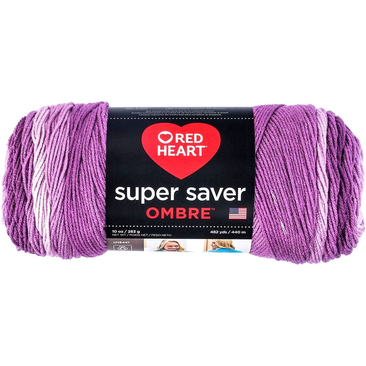 Red Heart Super Saver Ombre Yarn Purple