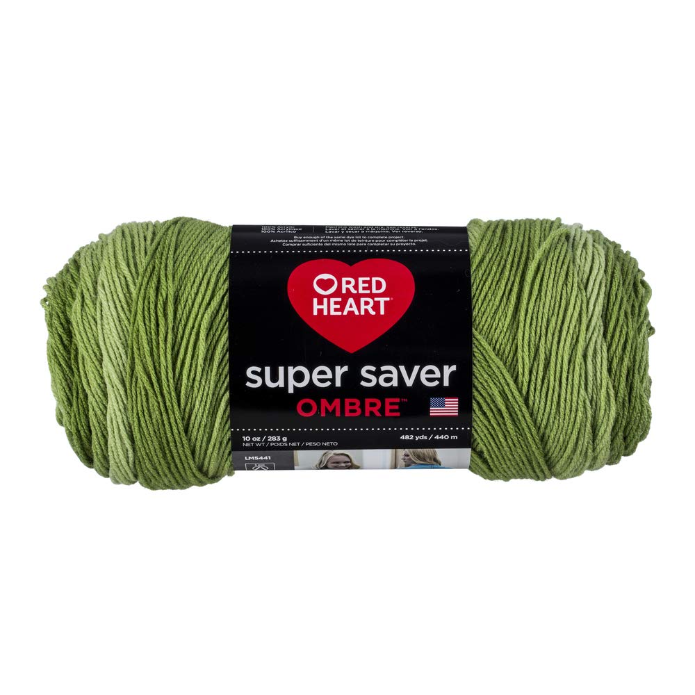 Red Heart Super Saver Ombre Yarn Green Apple