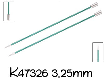 Knitpro Zing Breinaald met knop 40cm 3.25 mm