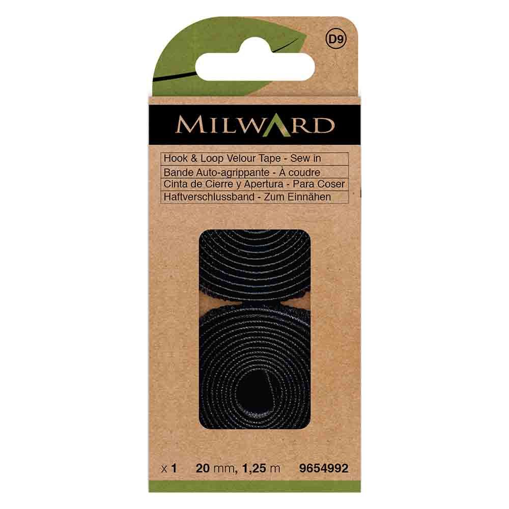 Milward Klittenband naaibaar zwart 20 mm