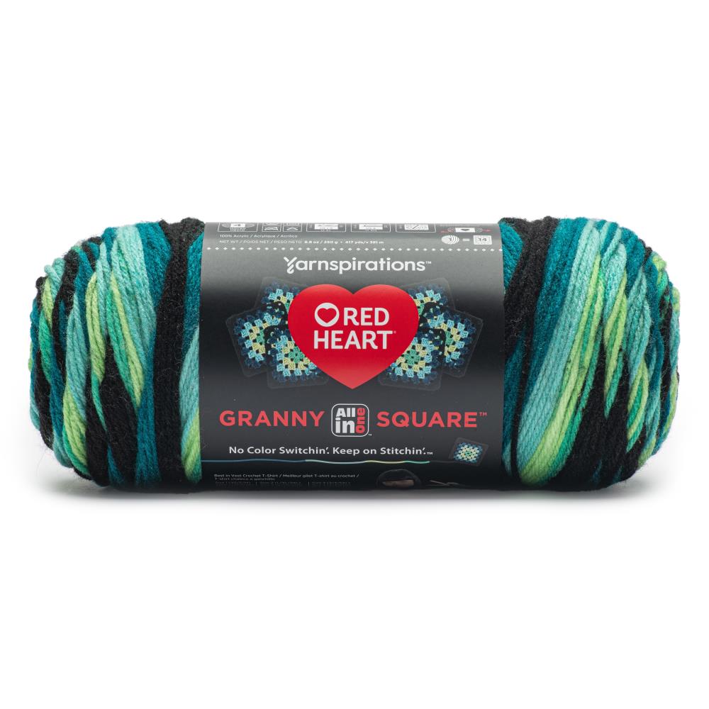 Red Heart Granny Square