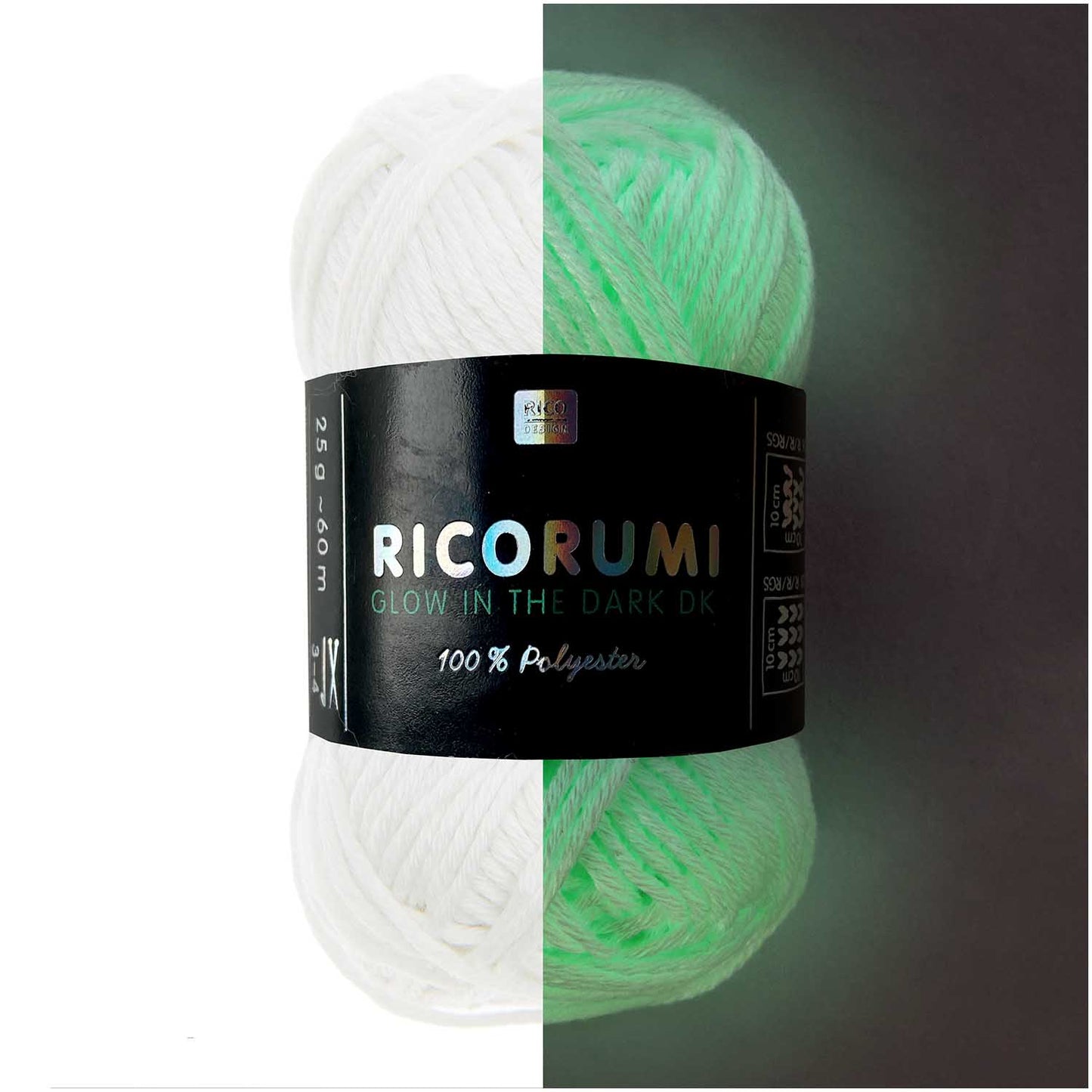 Rico Design Ricorumi Glow In The Dark White (001)