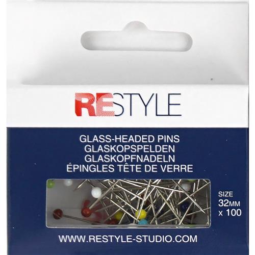 Restyle Glaskopspelden staal 0,60 x 32 mm (100 stuks)