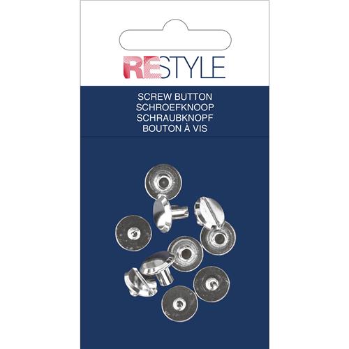 Restyle Schroefknoop 10 mm voor het bevestigen van leren labels (5 stuks)