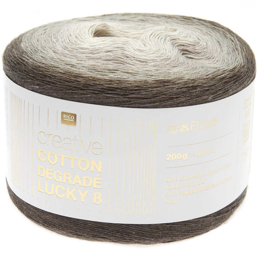Rico Design Creative Cotton Dégradé Lucky 8 Natuur (019)