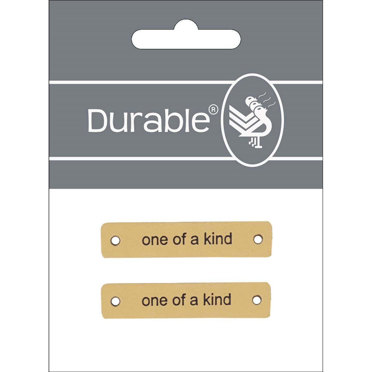 Durable Leren Label One of a kind 50 x 10 mm