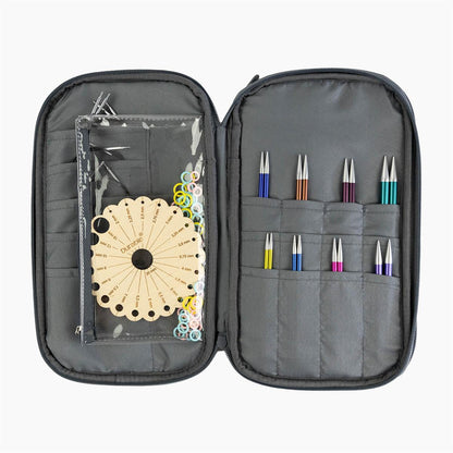 Durable dubbele handwerk etui voor haak- en breinaalden 30 x 18 x 5 cm
