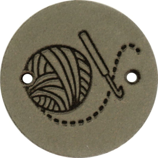 Durable Leren Label Crochet rond 2 cm
