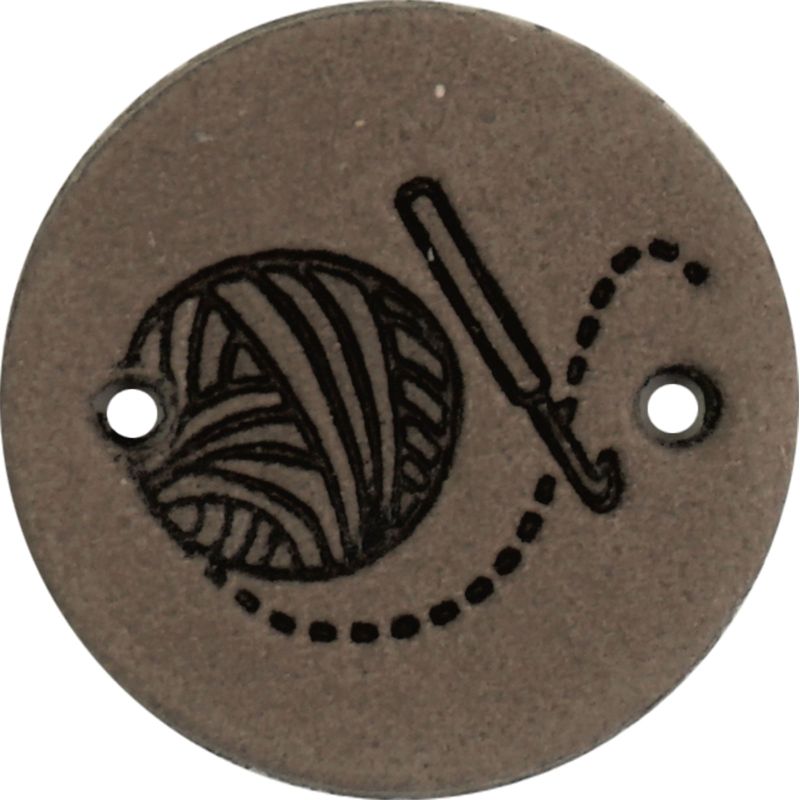 Durable Leren Label Crochet rond 2 cm