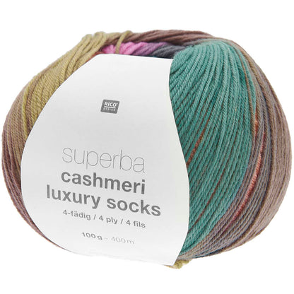 Rico Design Superba Cashmeri Luxury Socks Multi (021)
