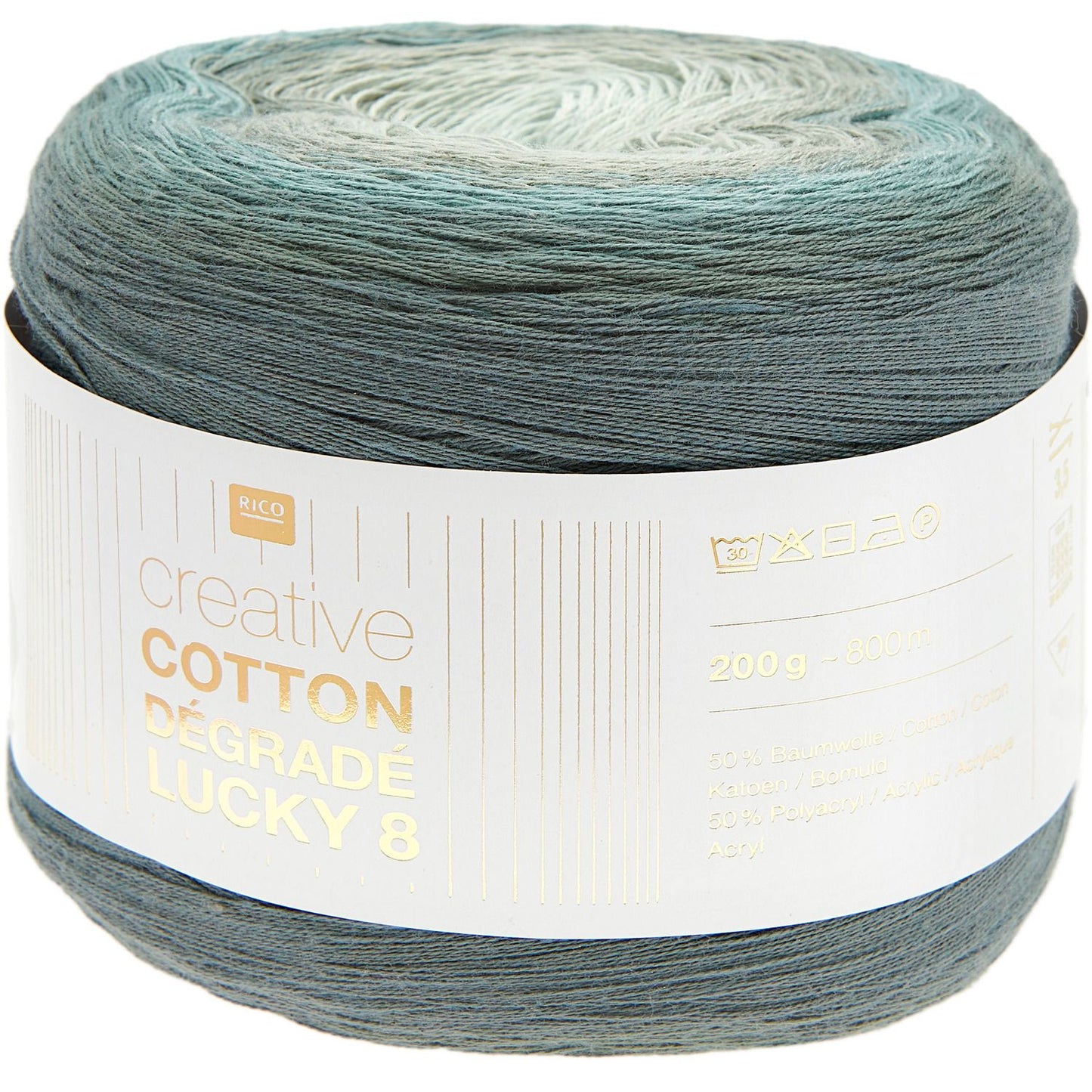 Rico Design Creative Cotton Dégradé Lucky 8 Ivy (024)