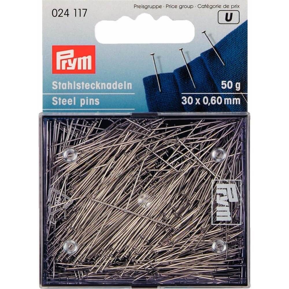 Prym Kopspelden staal 30 x 0.60 mm zilver
