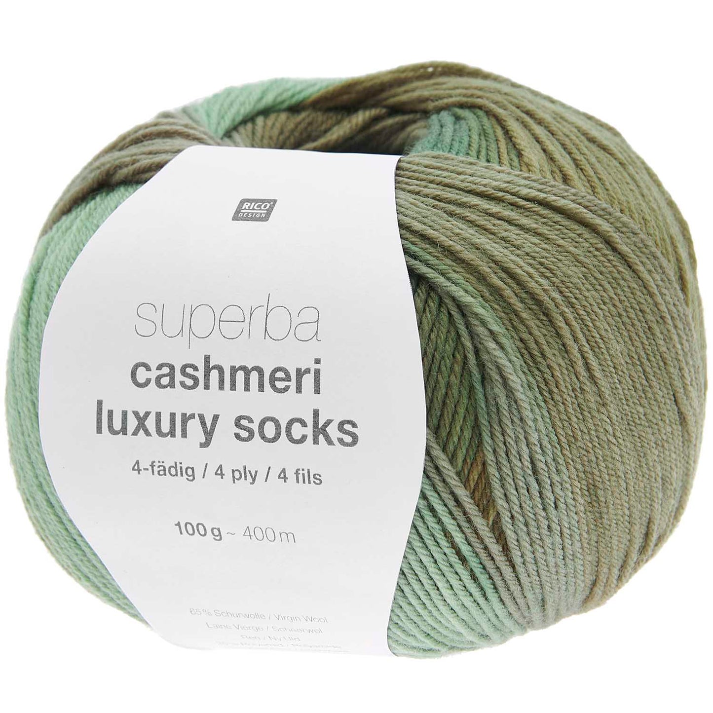 Rico Design Superba Cashmeri Luxury Socks Green (026)