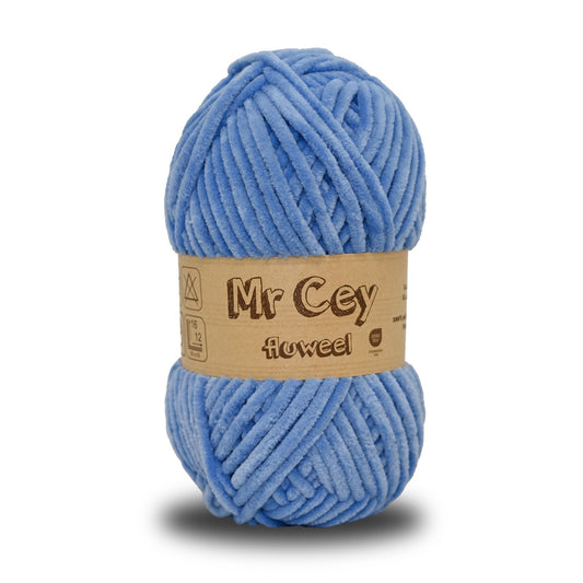 Mr. Cey Fluweel (Chenille) Smurf (061)