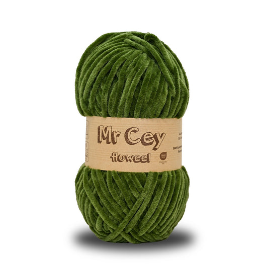 Mr. Cey Fluweel (Chenille) Army (066)
