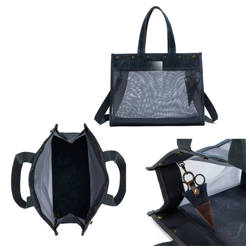 Della Q Makers Mesh Tote handtas 38x25x15cm paars