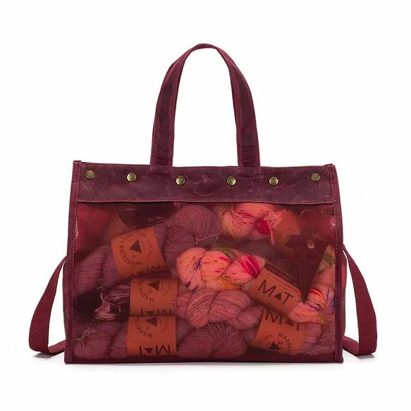 Della Q Makers Mesh Tote handtas 38x25x15cm rood