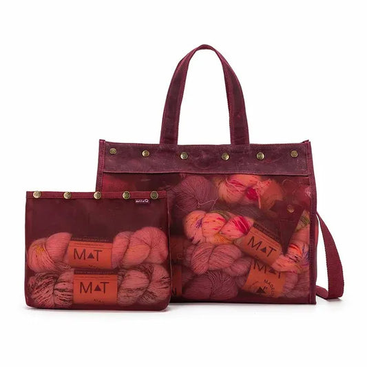Della Q Makers Mesh Tote handtas 38x25x15cm rood