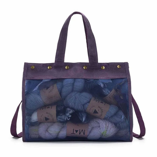 Della Q Makers Mesh Tote handtas 38x25x15cm paars