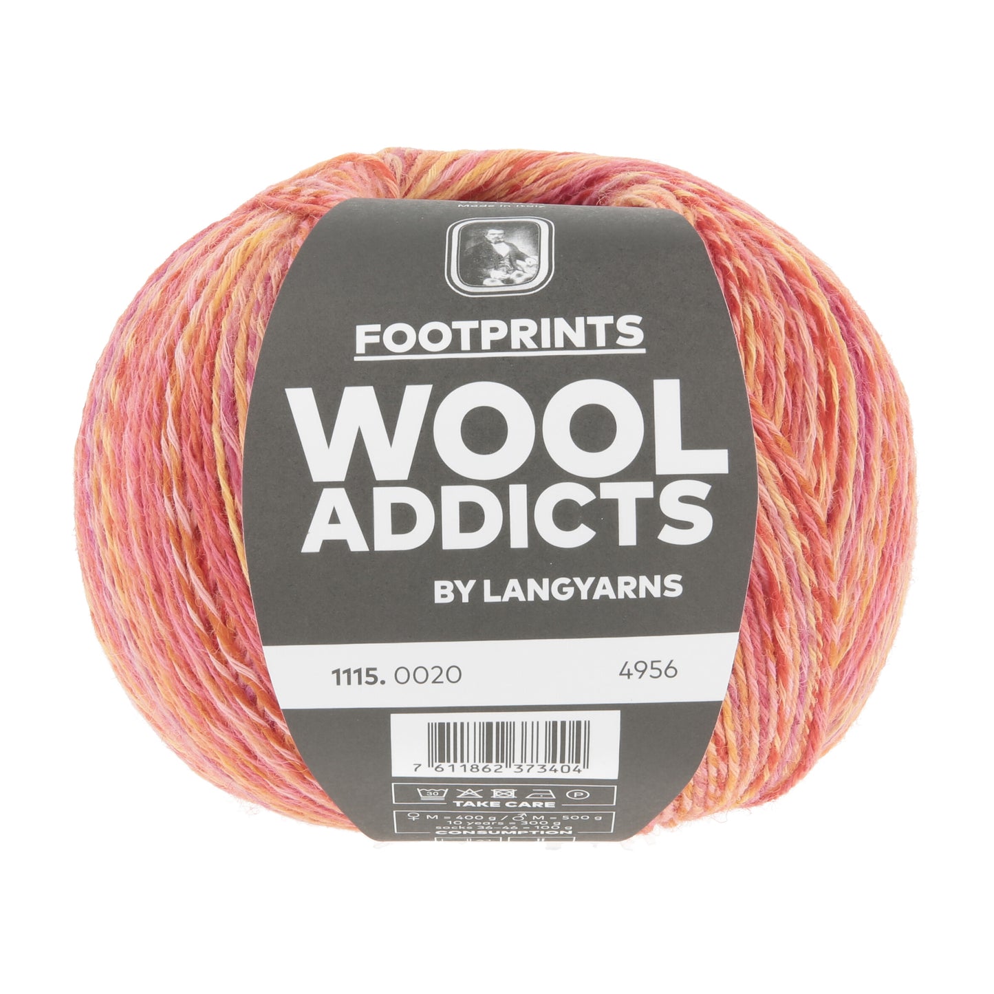 Lang Yarns Wool Addicts FootPrints Sunshine (0020)
