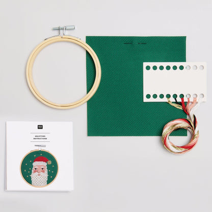 Borduurpakket met kruissteek: Kerstman