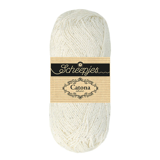 Scheepjes Catona Shine Bridal White Silver (105-S)