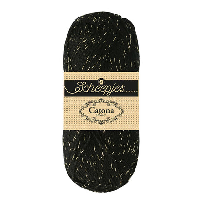 Scheepjes Catona Shine Jet Black Gold (110-G)