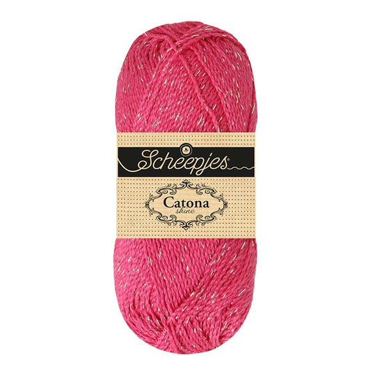 Scheepjes Catona Shine Shocking Pink Silver (114-S)