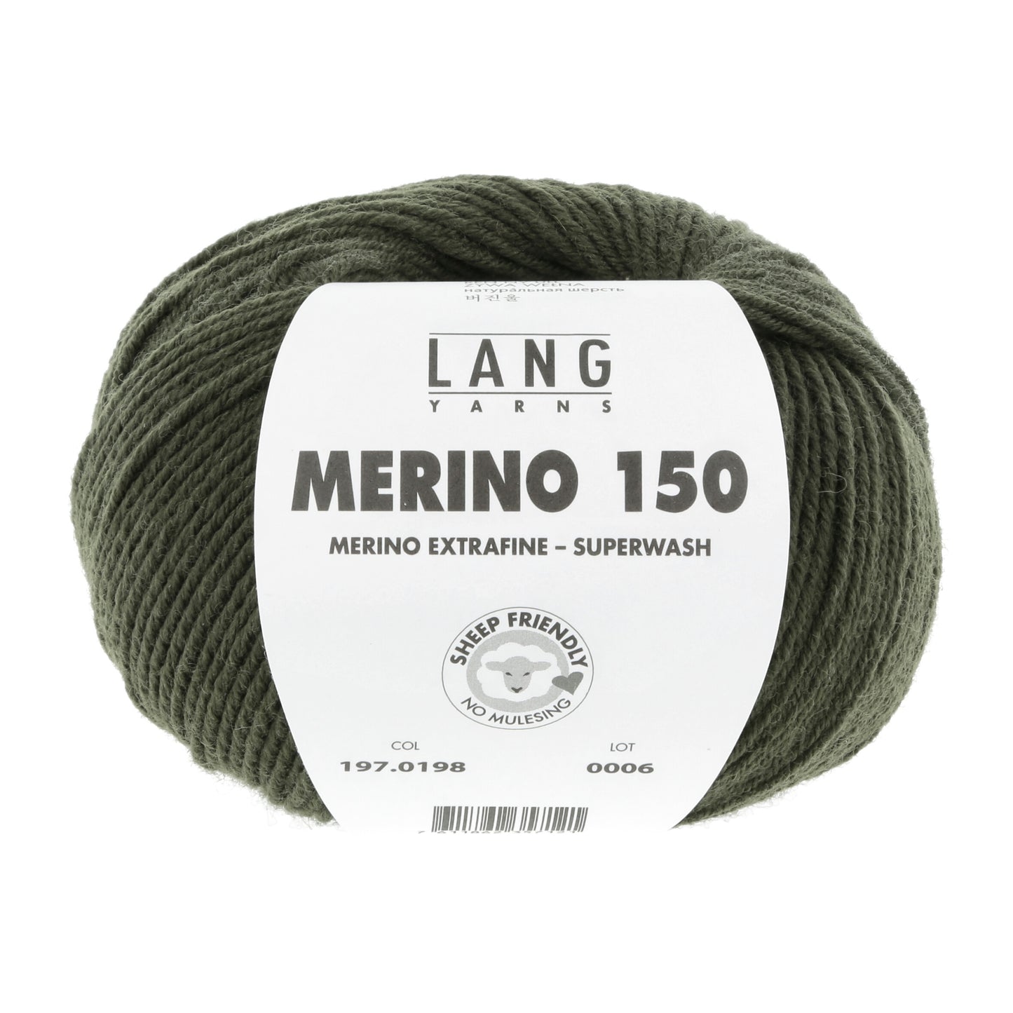 Lang Yarns Merino 150 Army Green (0198)
