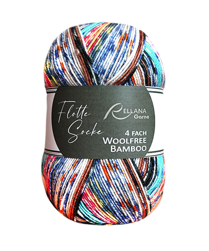 Rellana Garne Flotte Socke 4-Ply Woolfree Bamboo Sealife (3110)