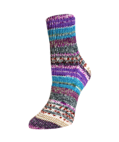 Rellana Garne Flotte Socke 4-Ply Woolfree Bamboo Purplerain (3113)