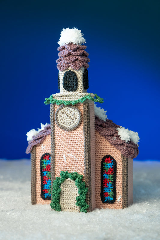 Kerk uit Kerstdorp haken (Garenpakket)