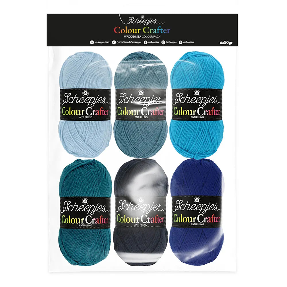 Scheepjes Colour Crafter colour pack 6 x 50 g - Wadden Sea (24920)