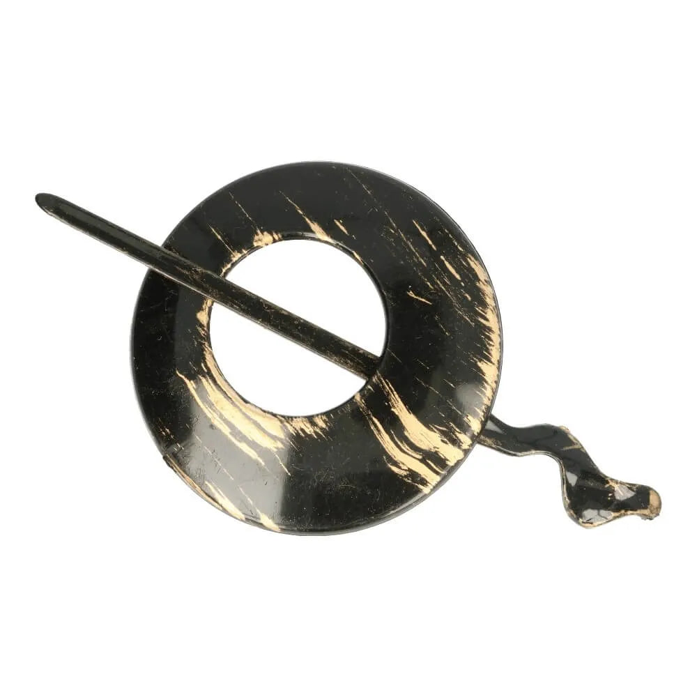 Sjaal Sluiting 85 mm Black-Gold (278604-6)