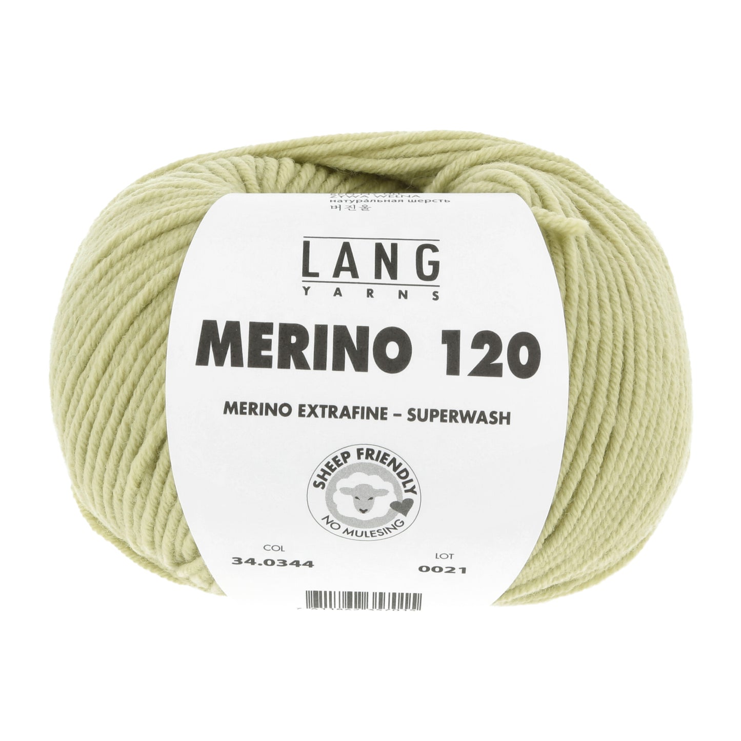 Lang Yarns Merino 120 Light Green (34.0344)