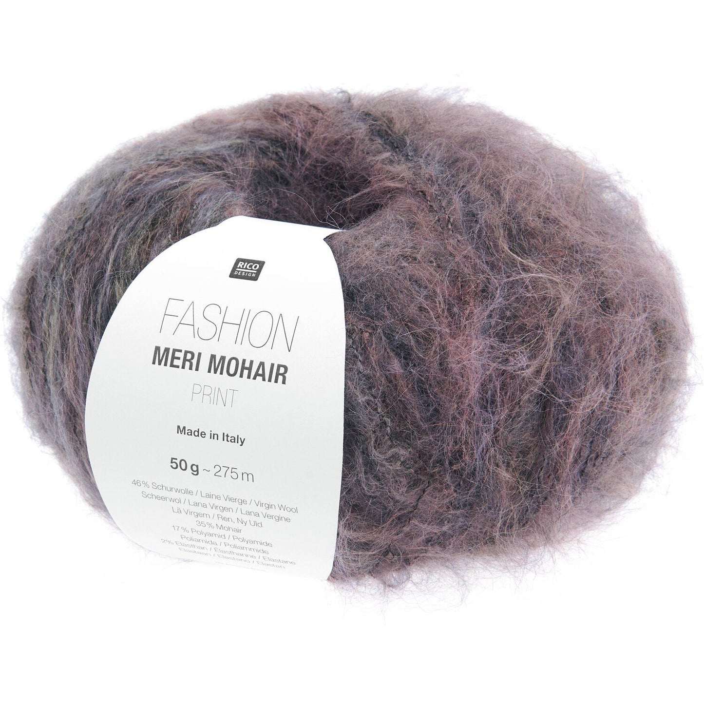 Rico Design Fashion Meri Mohair Print Smokey Purple (007)