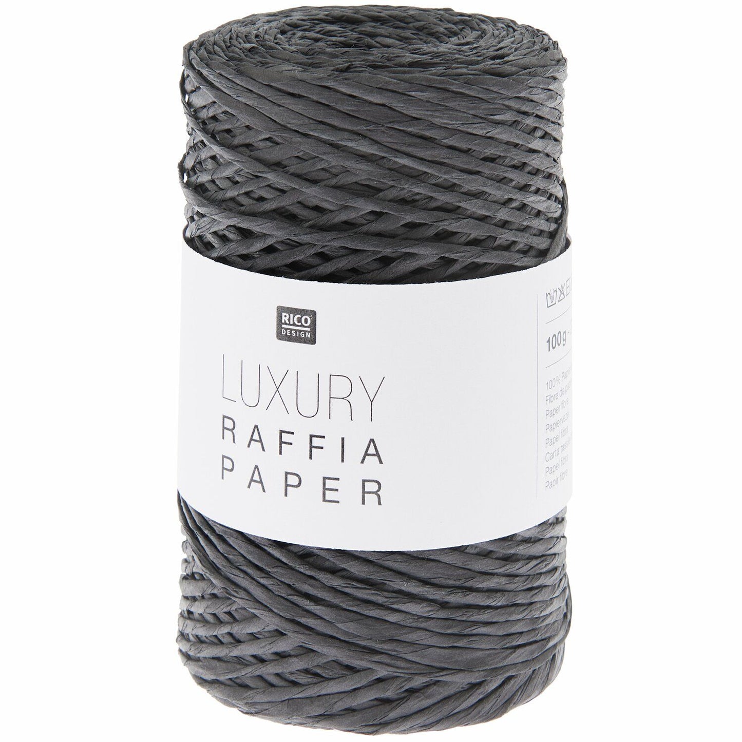 Rico Design Luxury Raffia Paper Black (008)