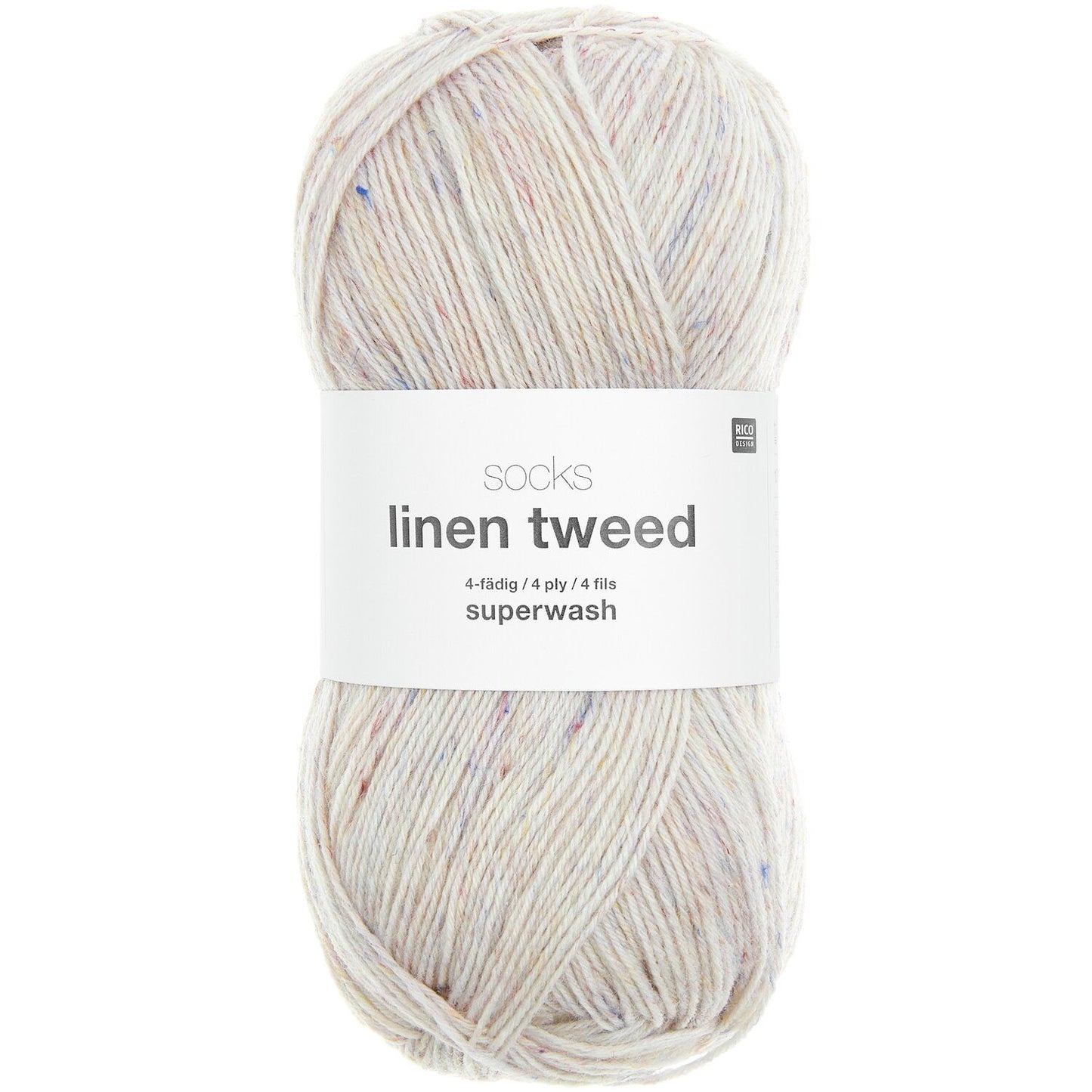 Rico Design Socks Linen Tweed Creamy (001)