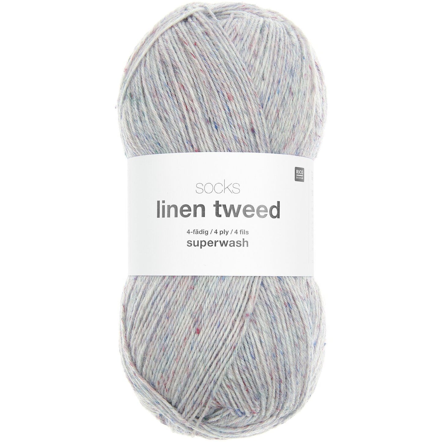 Rico Design Socks Linen Tweed Violets (004)