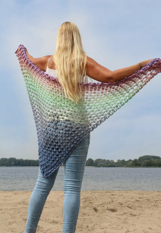 Parel omslagdoek (Haakpatroon)