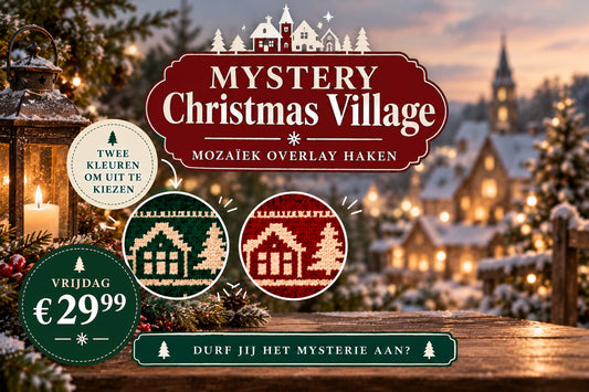 Mystery "Christmas Village" ROOD (mozaiek overlay haken)