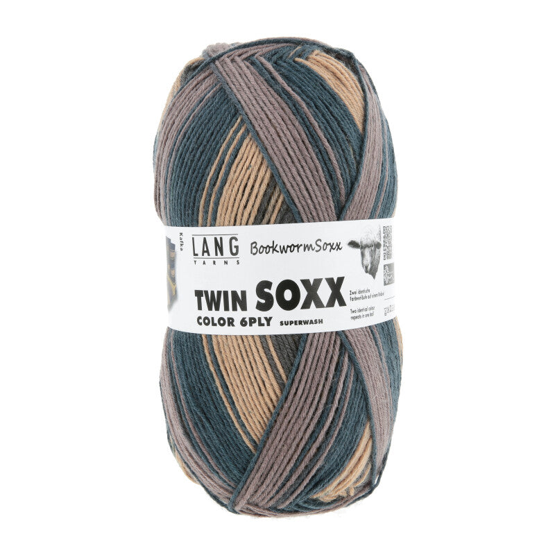 Lang Yarns Super Soxx Color 6 Ply Bookwormsoxx Kafka (577)