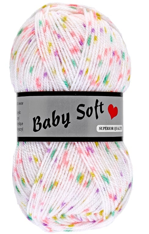 Lammy Yarns Baby Soft Print Orange Sprinkles (603)