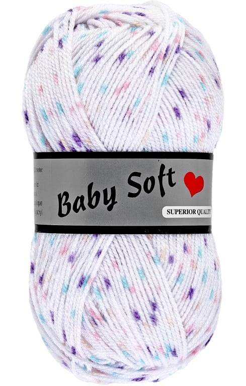 Lammy Yarns Baby Soft Print Purple Sprinkles (605)